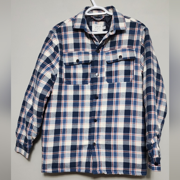 Thread Wave Quilted Button Down plaid Long Sleeves Size Small - Picture 1 of 7